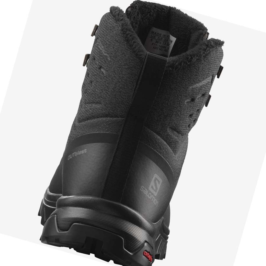 Salomon OUTBLAST THINSULATE™ CLIMASALOMON™ WATERPROOF Kadın Kışlık Botlar Siyah | TR 2613AHK